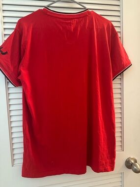 Men's Red Short-Sleeve Crew Neck T-Shirt